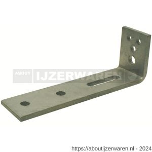 GB 0724833 hoekanker zwaar 80x225 mm 60x8 mm thermisch verzinkt 65x13 mm - W18001302 - afbeelding 1