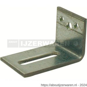 GB 0756666 hoekanker zwaar type 25 60x100 mm 60x6 mm sendzimir verzinkt 65x13 mm - W18001268 - afbeelding 1