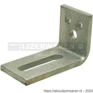 GB 0758566 hoekanker zwaar type 9 60x100 mm 50x8 mm thermisch verzinkt 65x13 mm - W18001290 - afbeelding 1