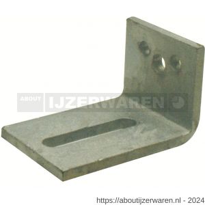 GB 0759750 hoekanker zwaar 60x100 mm 70x10 mm thermisch verzinkt 65x13 mm - W18001293 - afbeelding 1