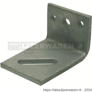 GB 0758768 hoek-anker zwaar diagonaal slobgat type 74 60x100 mm 70x8 mm thermisch verzinkt 50x13 mm diagonaal - W18001238 - afbeelding 1