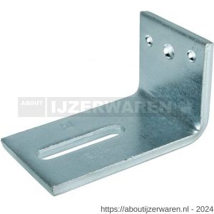 GB 07587760 hoekanker zwaar type 71 70x120 mm 70x8 mm elektrolytisch verzinkt 65x13 mm - W18001316 - afbeelding 1