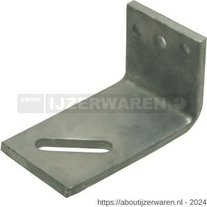 GB 07587761 hoekanker zwaar diagonaal slobgat type 75 70x120 mm 70x8 mm thermisch verzinkt 50x13 mm diagonaal - W18001240 - afbeelding 1