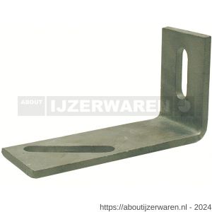 GB 0758780 hoekanker zwaar diagonaal slobgat type 64 100x180 mm 70x8 mm thermisch verzinkt 50x17-80x16 mm diagonaal - W18001242 - afbeelding 1