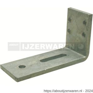 GB 0759777 hoekanker zwaar type 47 100x170 mm 70x10 mm thermisch verzinkt 65x13 mm - W18001305 - afbeelding 1