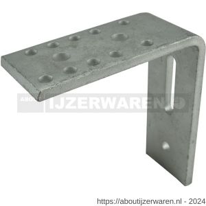 GB 0759779 hoekanker zwaar type 49 160x170 mm 70x10 mm thermisch verzinkt 65x13 mm - W18001311 - afbeelding 1