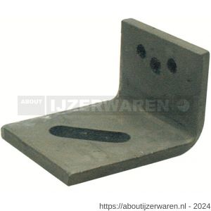 GB 0759865 hoek-anker zwaar diagonaal slobgat type 57 60x100 mm 80x10 mm thermisch verzinkt 50x17 mm diagonaal - W18001239 - afbeelding 1