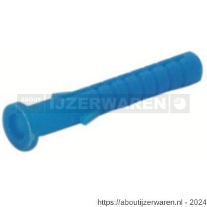 GB 34118 kraagplug voor kopgevelanker diameter 4 mm 40x6 mm blauw nylon - W18000085 - afbeelding 1