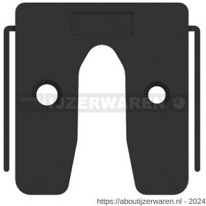 GB 34503 uitvulplaatje zwart met stelpootjes 3 mm 50x50 mm kunststof in bundel - W18000895 - afbeelding 1