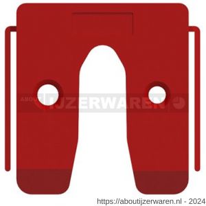 GB 34505 uitvulplaatje rood met stelpootjes 5 mm 50x50 mm kunststof in bundel - W18000897 - afbeelding 1