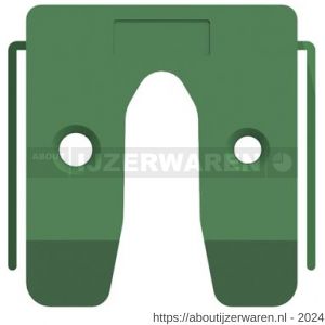 GB 34510 uitvulplaatje groen met stelpootjes 10 mm 50x50 mm kunststof in bundel - W18000899 - afbeelding 1