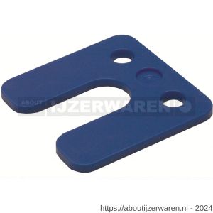 GB 34744 drukplaat met sleuf blauw 4 mm 70x70 mm kunststof in zakverpakking - W18000847 - afbeelding 1