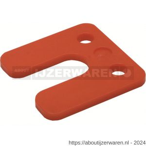 GB 34745 drukplaat met sleuf rood 5 mm 70x70 mm kunststof in zakverpakking - W18000848 - afbeelding 1
