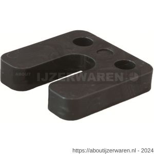 GB 34850 hogedrukplaat met sleuf 10 mm 70x70 mm zwart ABS in zakverpakking - W18000870 - afbeelding 1