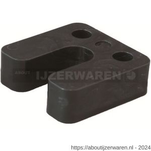 GB 34860 hogedrukplaat met sleuf 20 mm 70x70 mm zwart ABS in zakverpakking - W18000871 - afbeelding 1