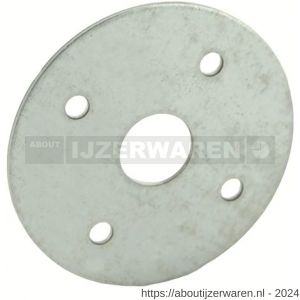 GB 70425 boerenklinkstel plaatje diameter 50 mm 1,25 mm sendzimir verzinkt - W18002162 - afbeelding 1