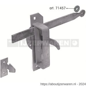 GB 71457 Wieringermeer klinkstel ringetje 5 mm thermisch verzinkt - W18002181 - afbeelding 1