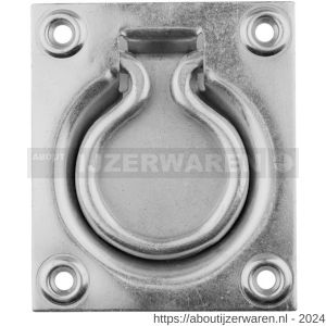 GB 73410 luikring 77x90 mm 7,5 mm elektrolytisch verzinkt - W18002726 - afbeelding 1