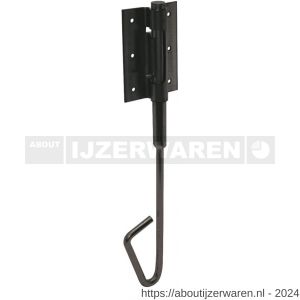 GB 74303 staartgrendel met geleidebeugel en plaat 300 mm epoxy coating zwart - W18002514 - afbeelding 1