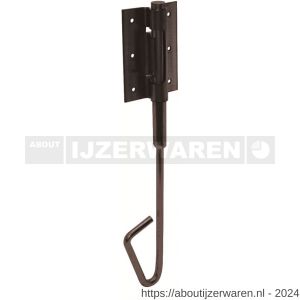 GB 74304 staartgrendel met geleidebeugel en plaat 400 mm epoxy coating zwart - W18002139 - afbeelding 1