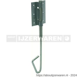 GB 744062 staartgrendel verlengd met geleidebeugel en plaat uitslag 150 mm 600 mm elektrolytisch verzinkt - W18002138 - afbeelding 1