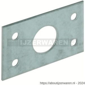 GB 74417 plaat voor staartgrendel 40x66 mm 2 mm sendzimir verzinkt - W18002149 - afbeelding 1