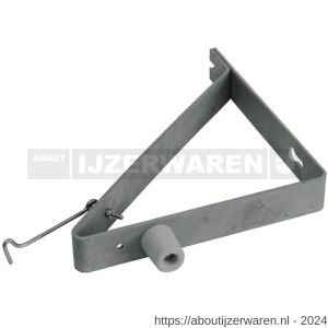 GB 74464 deuropvangbeugel haaks met toebehoren 275x250x330 mm 40x4 mm thermisch verzinkt 32x9/16-17x9 mm open - W18002675 - afbeelding 1