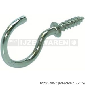 GB 80030290 schroefhaak met borst houtdraad HT 3,1 20x9 mm diameter 2,4 mm elektrolytisch verzinkt - W18000229 - afbeelding 1