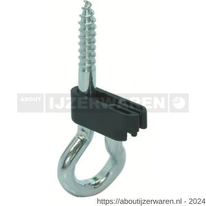 GB 80040001 veiligheidschommelhaak houtdraad HT 10,6 130x22 mm diameter 10,6 mm elektrolytisch verzinkt - W18000138 - afbeelding 1