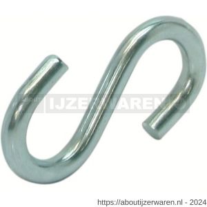 GB 80070043 S-haak nummer 60 60x17 mm diameter 5,8 mm RVS 304 - W18000599 - afbeelding 1