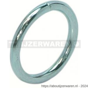 GB 80100004 ring licht gelast 25x4 mm diameter 3,9 mm elektrolytisch verzinkt - W18000158 - afbeelding 1