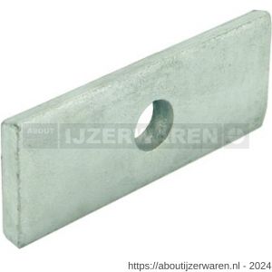 GB 84850 sterplaat volgplaat gewelfd 100x40 mm 8 mm thermisch verzinkt - W18002568 - afbeelding 1