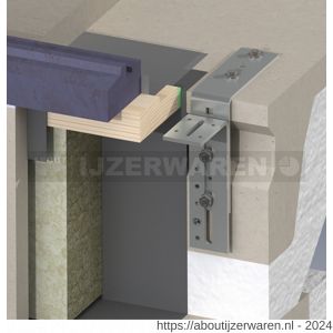 GB 0724814 hoekanker zwaar type D 65x180 mm 60x6 mm sendzimir verzinkt 145x12 mm open - W18001280 - afbeelding 2