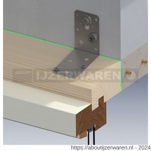 GB 072221 bovendorpelanker 100 graden 90x90 mm 60x2,5 mm sendzimir verzinkt - W18001174 - afbeelding 2