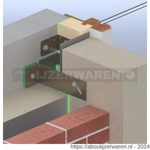 GB 0753242 betonkaderanker 70x242 mm 72x4 mm zink-magnesium diagonaal 50x13-32x11 mm - W18002765 - afbeelding 1