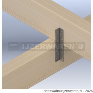 GB 07936 kruiskoppeling 300 mm 30x30x2 mm sendzimir verzinkt - W18001113 - afbeelding 2