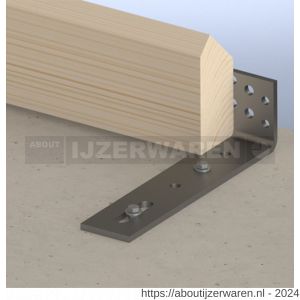 GB 079885 muurplaathoek 80x500 mm 60x8 mm elektrolytisch verzinkt 40x14 mm - W18002695 - afbeelding 2