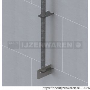 GB 10070 leuninganker 165 mm 90x1,25 mm sendzimir verzinkt 40x10 mm - W18000708 - afbeelding 2