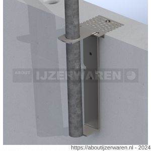 GB 10120 RB randbekisting spijkerplaat 117x126 mm 1,5 mm met spanhuls 8x70 mm sendzimir verzinkt 67x6,5 mm - W18000801 - afbeelding 2