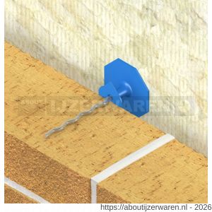 GB 341061 kombiclip isolatie bevestiging 56/61 mm blauw kunststof - W18001577 - afbeelding 2