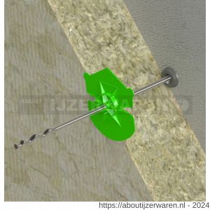 GB 341330 Uniclip isolatie bevestiging groen 65/75 mm PP - W18001582 - afbeelding 2