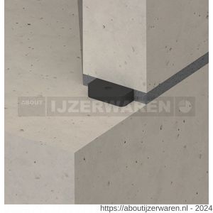 GB 34843 hogedrukplaat met sleuf 3 mm 70x70 mm zwart ABS in zakverpakking - W18000868 - afbeelding 2