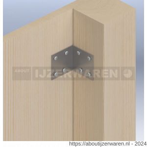 GB 82454 versterkingshoek 60x60 mm 57x2 mm sendzimir verzinkt - W18001363 - afbeelding 2