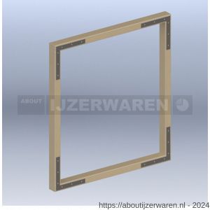 GB 83106 raamhoek 90 graden recht 100x100 mm 18x1,5 mm GA - W18001333 - afbeelding 2