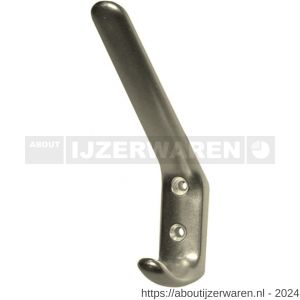 Hermeta 0034 garderobe hoed- en jashaak enkel nieuw zilver EAN sticker - W20100746 - afbeelding 1