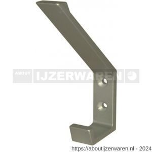 Hermeta 0138 garderobe hoed- en jashaak enkel nieuw zilver - W20101810 - afbeelding 1