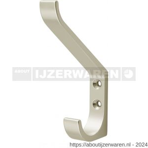 Hermeta 0148 garderobe hoed- en jashaak enkel nieuw zilver - W20100756 - afbeelding 1