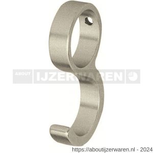 Hermeta 0591 schuifhaak voor ronde garderobebuis d=19 mm nieuw zilver - W20100394 - afbeelding 1