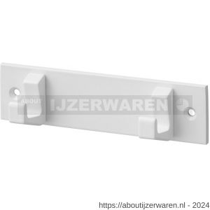 Hermeta 0652 handdoekrek 2 haaks wit - W20100676 - afbeelding 1