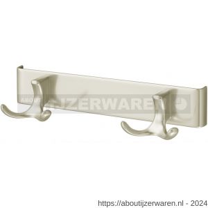 Hermeta 0832 garderobe kapstok 2x haak nummer 830 nieuw zilver - W20100595 - afbeelding 1